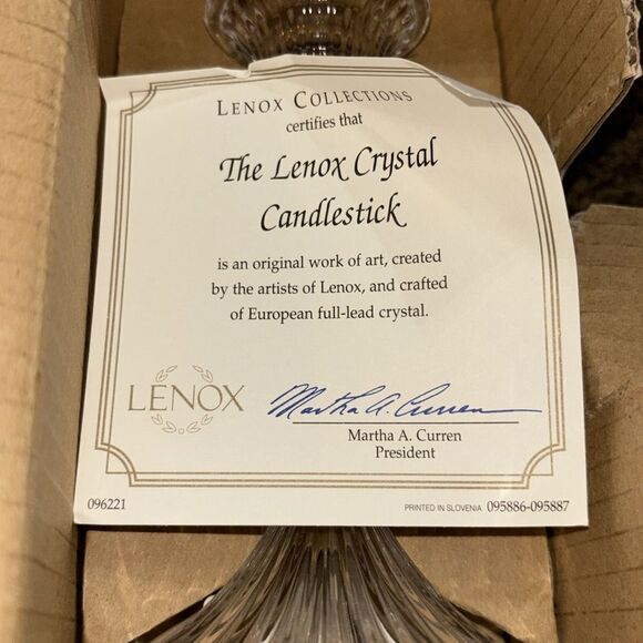 Lenox collections Lenox crystal candlestick 5.5” European full lead crystal - Picture 2 of 3